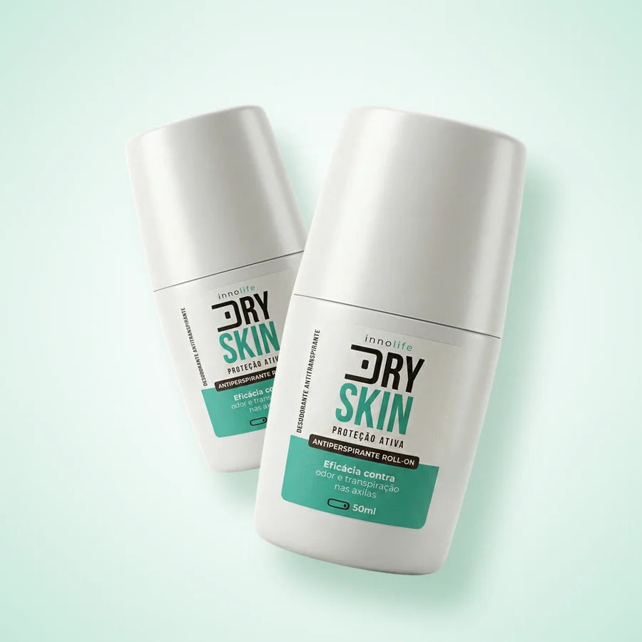 Dois frascos do Dry Skin, roll-on de 50 ml