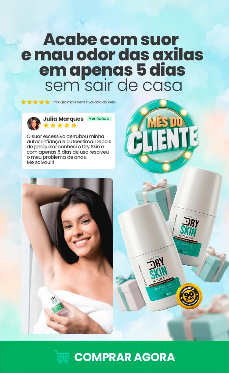 Dryskin - Acabe com suor e mau odor das axilas em apenas 5 dias